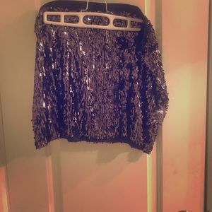 Metallic mini skirt NWOT